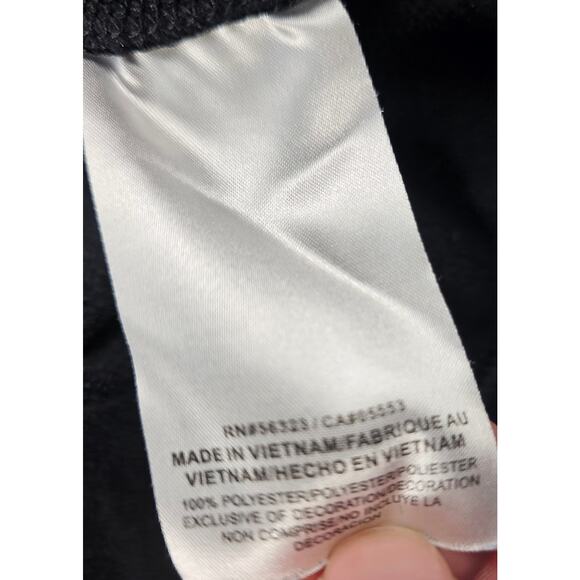 Nike thermafit size L men's 1/4 zip pullover sweater warm black red swoosh ^* - Picture 6 of 8